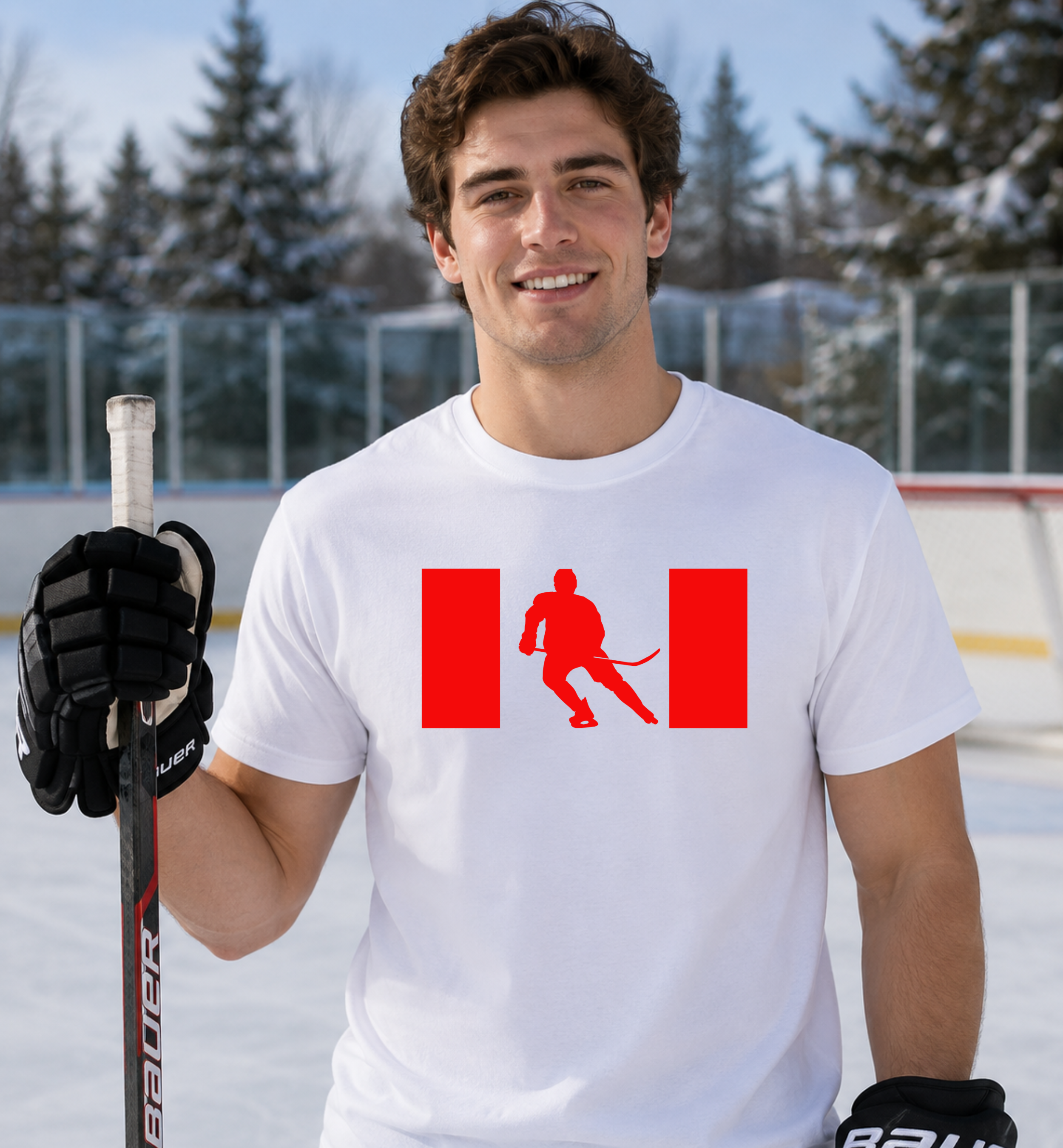 Canadian Hockey Flag