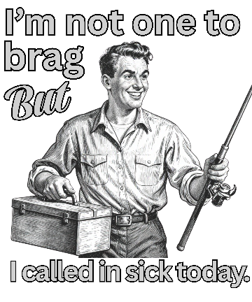 I'm Not One To Brag But I Called In Sick Today