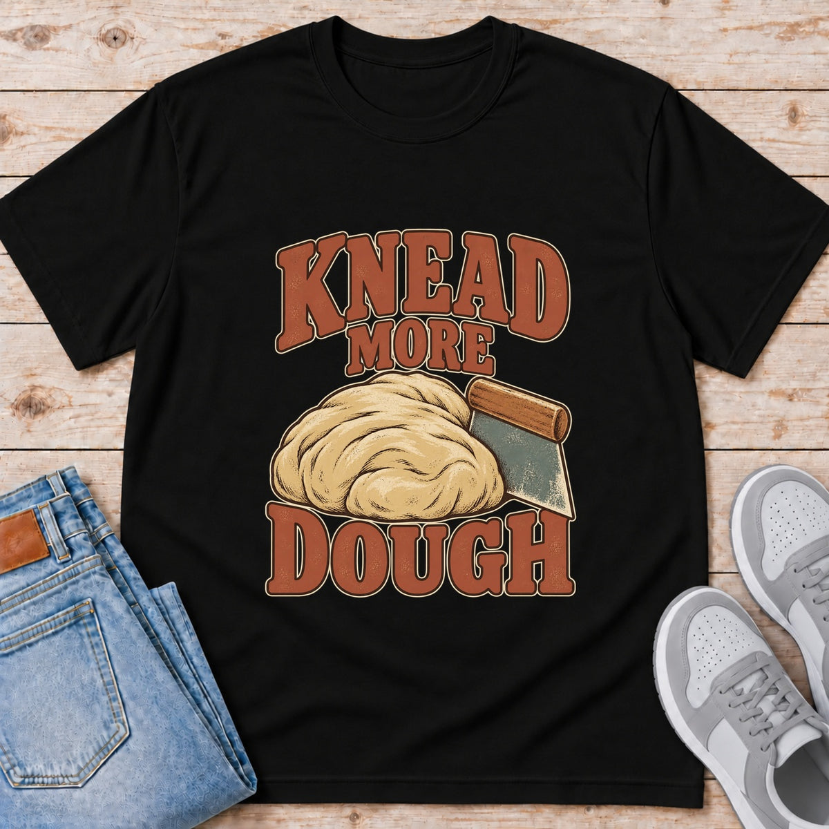 Knead More Dough Baking Design - Black