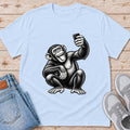 Chimpanzee Taking a Selfie - Light Blue